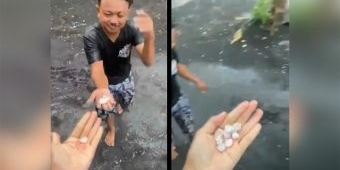 Hujan Es Disertai Angin Kencang Guyur Pasuruan, Sejumlah Kendaraan Warga Roboh