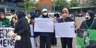 Gelar Demo, HMI Malang Desak Polda Jatim Usut Dugaan Pencabulan Putra Kiai di Jombang