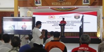 Pengurus KONI Ngawi Periode 2020-2024 Dilantik Secara Virtual di Tengah Pandemi