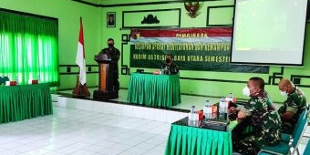 Kasiter Kasrem 084/BJ Beri Pembekalan di Kodim Surabaya Utara