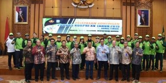 Sekdaprov Jatim Lepas 119 Kontingen Atlet Pornas Korpri Berlaga ke Babel