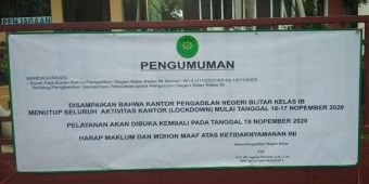 Hasil Tes Swab Massal Keluar, Pengadilan Negeri Blitar Tutup Pelayanan Dua Hari