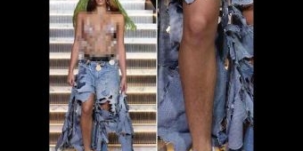​Tampil di Acara Fashion, Anak Madonna Pakai Jeans Dedel-duwel dan Kaki Berbulu