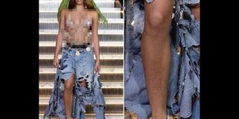 Tampil di Acara Fashion, Anak Madonna Pakai Jeans Dedel-duwel dan Kaki Berbulu