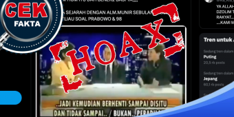 [HOAKS] Munir Sebut Prabowo Tidak Bersalah dalam Kasus Penculikan Aktivis 98