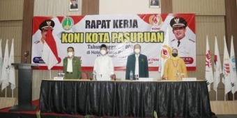 KONI Kota Pasuruan Rapat Kerja, Mas Adi: Olahraga Media Paling Elegan