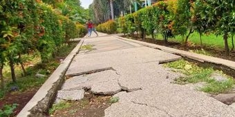 Jogging Track Alun-Alun Bangil Kurang Terawat, Lintasan Banyak yang Mengelupas