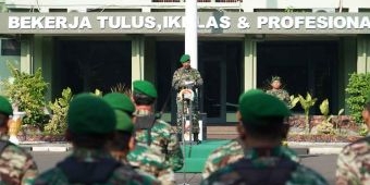 Danrem 084/BJ Bacakan Amanat KSAD saat Pimpin Upacara Hari Juang TNI AD 2022