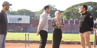 Vinanda Tinjau Renovasi Stadion Brawijaya, Upayakan Persik Tetap Berkandang di Kota Kediri