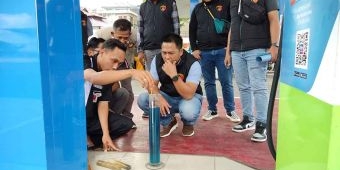 Minimalisir Penyimpangan Penjualan BBM Jelang Lebaran, Polres Batu Sidak SPBU