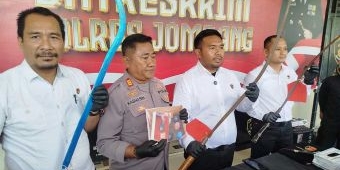 Gagalkan Rencana Bentrok, Polres Jombang Sita Bondet dan Celurit