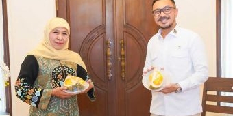 Diskusi Bareng Wamen Giring Ganesha, Khofifah Rekomendasikan Pengembangan Area Majapahit di Trowulan