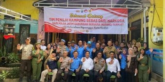 Tim dari Polda Jatim Lakukan Penilaian Kampung Bebas Narkoba di Kelurahan Ngronggo Kediri
