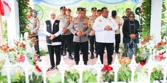 Gubernur Khofifah dan Kapolri Letakkan Batu Pertama Museum Pahlawan Marsinah di Nganjuk