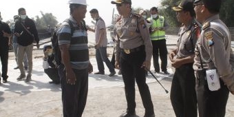 Antisipasi Kemacetan, Polres Nganjuk Periksa Kesiapan Jalur Tol