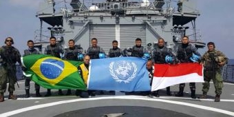 Kapal Perang TNI AL dan Brasil Terjunkan Tim VBSS
