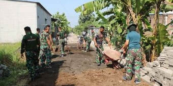 Tingkatkan Kualitas Hidup Warga, TMMD Sidoarjo Percepat Pavingisasi Jalan