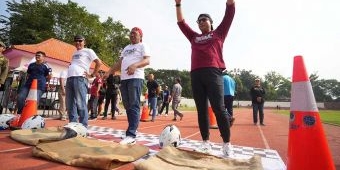 Pj Ali Kuncoro dan Kepala OPD Meriahkan Lomba Kampung Jelang HUT Kota Mojokerto