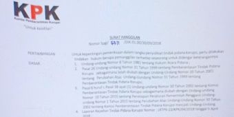​Diduga Palsu, Surat Panggilan KPK kepada Sejumlah Pejabat Pemkab Blitar Bikin Heboh