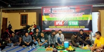 Jelang 17 Agustus, Relawan Barata Gelar Malam Tirakatan di Posko Jl Kanjeng Jimat Trenggalek