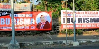 Spanduk Dukungan Risma yang Bertebaran di Kota Blitar Dipastikan Tidak Berizin