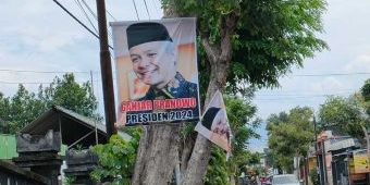 Banner Ganjar Pranowo Presiden 2024 Sudah Marak di Kota Kediri
