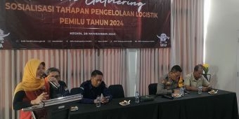 KPU Kabupaten Kediri Gelar Sosialisasi Tahapan Pengelolaan Logistik Pemilu 2024 kepada Awak Media