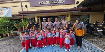 Polsek Candi Edukasi Anak PAUD Lewat Program Polisi Sahabat Anak