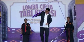 Lomba Tari Pecut Samandiman Meriahkan Hari Jadi Kota Kediri ke-1146 di Goa Selomangleng