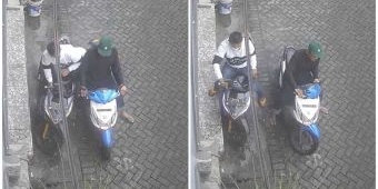 Pelaku Beraksi Cepat, Curanmor di Simo Margorejo Surabaya Terekam CCTV