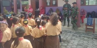 Kopka Asep Gencar Sosialisasikan Wasbang dan Bela Negara di SDN 2 Gunung Malang