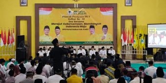 Puncak HUT Partai ke-61, Golkar Kediri Gelar Doa Bersama dan Santuni 104 Anak Yatim