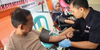 Peringati Hari Bhayangkara ke-79, Polres Madiun Kota Gelar Donor Darah