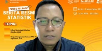 Emas Perhiasan dan Telur Ayam Dorong Inflasi Kota Kediri Oktober 2025 Naik 0,40 Persen