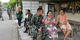 Komandan SSK TMMD ke-126 Sidoarjo Anjangsana ke Warga