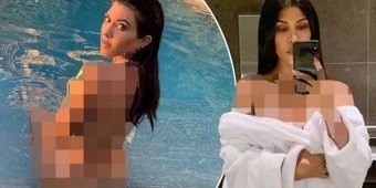 Kourtney Kardashian Pilih Berenang Telanjang di Kolam Hotel