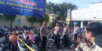 Ratusan Motor Hasil Razia Balap Liar di Pamekasan Belum Diambil Pemiliknya