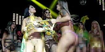 Kontes Miss BumBum 2018 Ricuh, Dua Kontestan Rebutan Selempang Juara