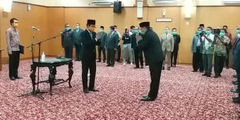 Bupati Bangkalan Lantik Ishak Sudibyo Sebagai Pj Sekda Baru