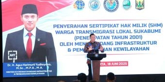 Menko AHY Apresiasi Kementerian ATR/BPN: 1.120 Sertifikat Diserahkan ke Transmigran Sukabumi