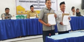 Tingkatkan Literasi Bidang Media, PWI Tuban Teken MoU dengan MA Islamiyah Senori