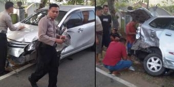 Sopir Ngantuk, Avanza Sasak Xenia yang Sedang Parkir di TPU Kucur Pacitan