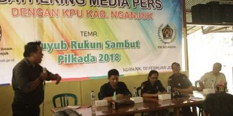 Sambut HPN, KPU Gandeng PWI Nganjuk Sosialisasikan Proses Pemilu