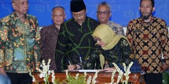 Wabup Kediri Tandatangani Perjanjian Pinjam Pakai Aset Pemkab untuk Dukung Sekolah Rakyat