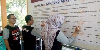 Tolak Money Politics, Warga Wates Mojokerto Deklarasikan Kampung Anti Politik Uang