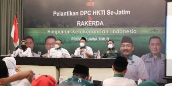 Hadiri Pelantikan dan Rakerda HKTI Jatim, Bupati Gresik Bilang Begini