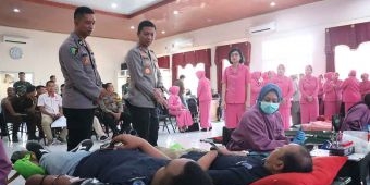 Sambut Hari Bhayangkara ke-79, Polres Mojokerto Kota Gelar Donor Darah