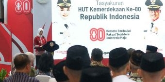 Tasyakuran HUT ke-80 RI, Wali Kota Kediri Apresiasi Paskibraka dan Forkopimda