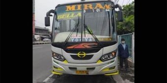 Warga Kediri Tewas Terlindas Bus di Jalan Geluran Kecamatan Taman Sidoarjo