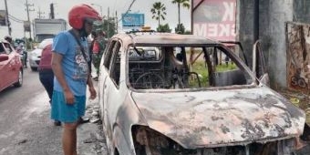 Mobil Xenia Terbakar di Jalan Tangkel Bangkalan